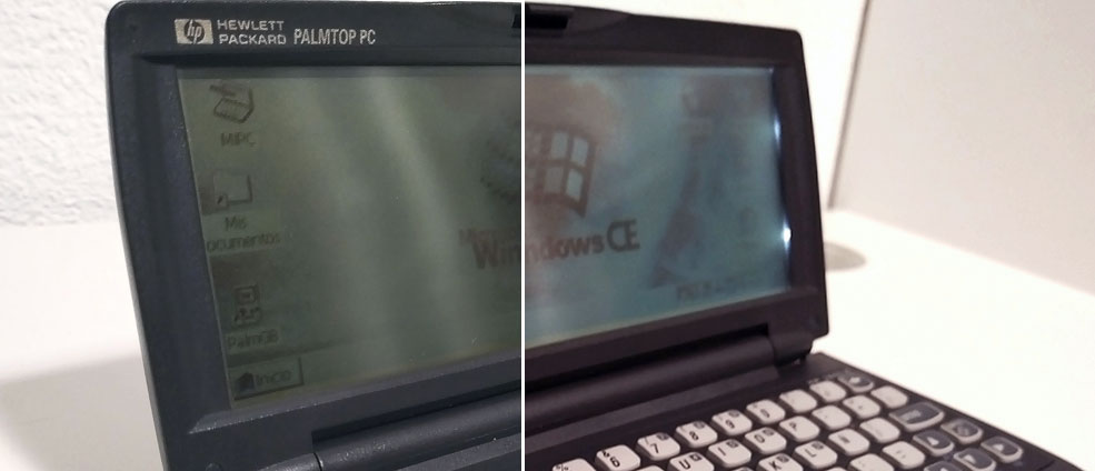 Side by side photograph of the 360LX screen with the backlight on and off